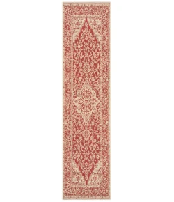 Safavieh Linden  Red / Creme LND137 2 ft. 2 in. X 12 ft. Runner Rug