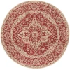 Safavieh Linden  Red / Creme LND137 6 ft. 7 in. X 6 ft. 7 in. Round Rug