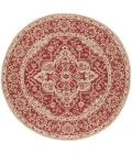 Safavieh Linden  Red / Creme LND137 4 ft. X 4 ft. Round Rug