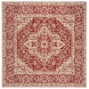 Safavieh Linden  Red / Creme LND137 6 ft. 7 in. X 6 ft. 7 in. Square Rug