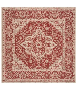 Safavieh Linden  Red / Creme LND137 6 ft. 7 in. X 6 ft. 7 in. Square Rug