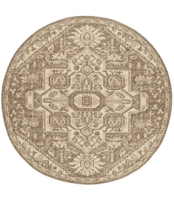 Safavieh Linden  Cream / Beige LND138 4 ft. X 4 ft. Round Rug