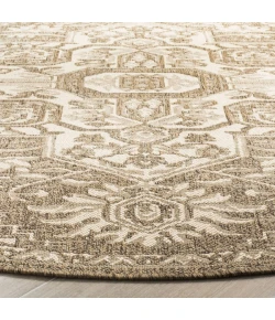 Safavieh Linden  Cream / Beige LND138 4 ft. X 4 ft. Round Rug
