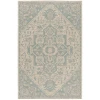 Safavieh Linden  Aqua / Cream LND138 5 ft. 3 in. X 7 ft. 6 in. Rectangle Rug