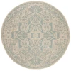 Safavieh Linden  Aqua / Cream LND138 6 ft. 7 in. X 6 ft. 7 in. Round Rug