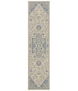 Safavieh Linden  Blue / Creme LND138 2 ft. 2 in. X 8 ft. Runner Rug