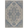 Safavieh Linden  Blue / Creme LND138 5 ft. 3 in. X 7 ft. 6 in. Rectangle Rug
