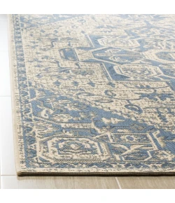 Safavieh Linden  Blue / Creme LND138 6 ft. 7 in. X 6 ft. 7 in. Square Rug