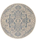 Safavieh Linden  Blue / Creme LND138 6 ft. 7 in. X 6 ft. 7 in. Round Rug