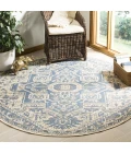 Safavieh Linden  Blue / Creme LND138 6 ft. 7 in. X 6 ft. 7 in. Round Rug