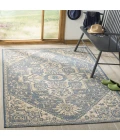 Safavieh Linden  Cream / Blue LND138 6 ft. 7 in. X 6 ft. 7 in. Square Rug