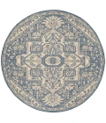 Safavieh Linden  Cream / Blue LND138 6 ft. 7 in. X 6 ft. 7 in. Round Rug