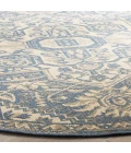 Safavieh Linden  Cream / Blue LND138 6 ft. 7 in. X 6 ft. 7 in. Round Rug