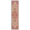 Safavieh Linden  Red / Creme LND138 2 ft. 2 in. X 12 ft. Runner Rug