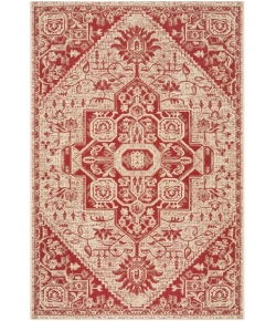 Safavieh Linden  Red / Creme LND138 6 ft. 7 in. X 9 ft. 2 in. Rectangle Rug
