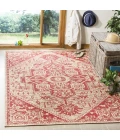 Safavieh Linden  Red / Creme LND138 6 ft. 7 in. X 6 ft. 7 in. Square Rug