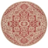 Safavieh Linden  Red / Creme LND138 6 ft. 7 in. X 6 ft. 7 in. Round Rug