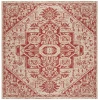 Safavieh Linden  Red / Creme LND138 6 ft. 7 in. X 6 ft. 7 in. Square Rug