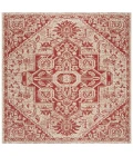 Safavieh Linden  Red / Creme LND138 6 ft. 7 in. X 6 ft. 7 in. Square Rug