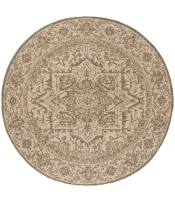 Safavieh Linden  Cream / Beige LND139 6 ft. 7 in. X 6 ft. 7 in. Round Rug