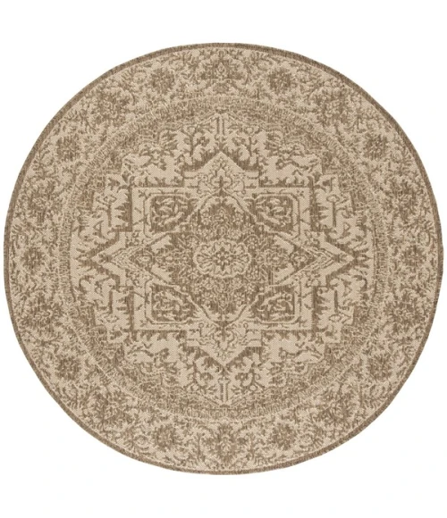 Safavieh Linden  Cream / Beige LND139 6 ft. 7 in. X 6 ft. 7 in. Round Rug