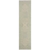 Safavieh Linden  Cream / Aqua LND139 2 ft. 2 in. X 8 ft. Runner Rug