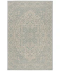 Safavieh Linden  Cream / Aqua LND139 5 ft. 3 in. X 7 ft. 6 in. Rectangle Rug