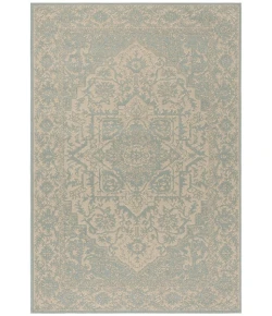 Safavieh Linden  Cream / Aqua LND139 4 ft. X 6 ft. Rectangle Rug