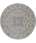 Safavieh Linden  Cream / Blue LND139 6 ft. 7 in. X 6 ft. 7 in. Round Rug
