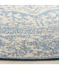 Safavieh Linden  Cream / Blue LND139 6 ft. 7 in. X 6 ft. 7 in. Round Rug