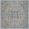 Safavieh Linden  Cream / Blue LND139 6 ft. 7 in. X 6 ft. 7 in. Square Rug