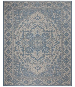Safavieh Linden  Cream / Blue LND139 8 ft. X 10 ft. Rectangle Rug