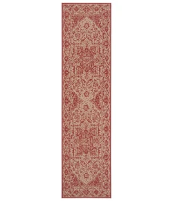 Safavieh Linden  Red / Creme LND139 2 ft. 2 in. X 12 ft. Runner Rug