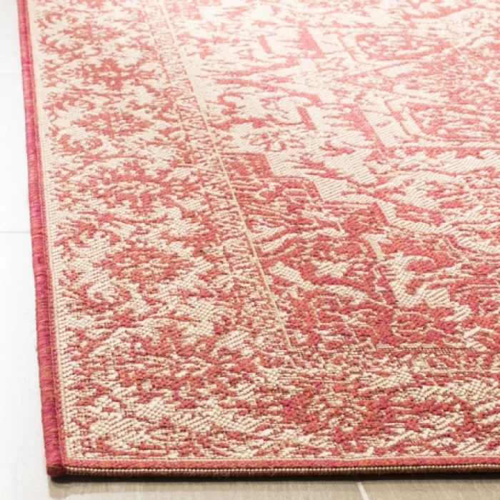 Safavieh Linden  Red / Creme LND139 2 ft. 2 in. X 10 ft. Runner Rug