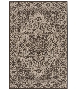 Safavieh Linden  Creme / Brown LND139 5 ft. 3 in. X 7 ft. 6 in. Rectangle Rug