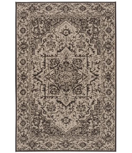 Safavieh Linden  Creme / Brown LND139 5 ft. 3 in. X 7 ft. 6 in. Rectangle Rug