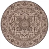 Safavieh Linden  Creme / Brown LND139 6 ft. 7 in. X 6 ft. 7 in. Round Rug