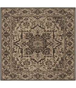 Safavieh Linden  Creme / Brown LND139 8 ft. X 8 ft. Square Rug