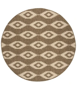 Safavieh Linden  Cream / Beige LND171 6 ft. 7 in. X 6 ft. 7 in. Round Rug