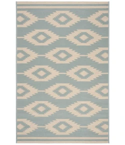 Safavieh Linden  Cream / Aqua LND171 8 ft. X 10 ft. Rectangle Rug