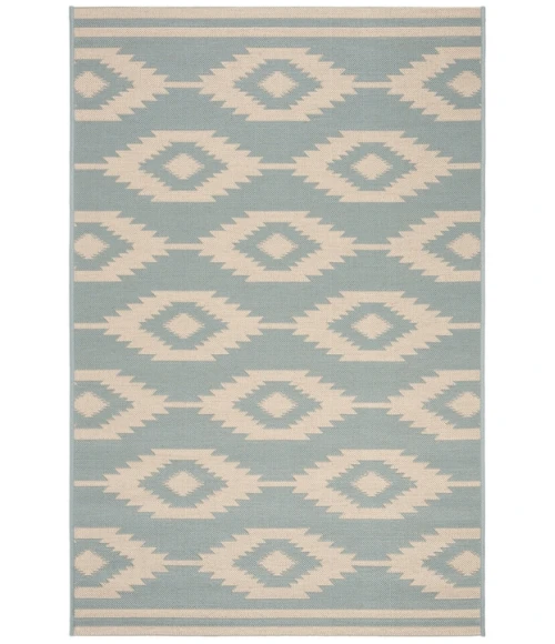 Safavieh Linden  Cream / Aqua LND171 8 ft. X 10 ft. Rectangle Rug