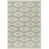 Safavieh Linden  Cream / Aqua LND171 5 ft. 3 in. X 7 ft. 6 in. Rectangle Rug