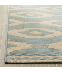 Safavieh Linden  Cream / Aqua LND171 5 ft. 3 in. X 7 ft. 6 in. Rectangle Rug
