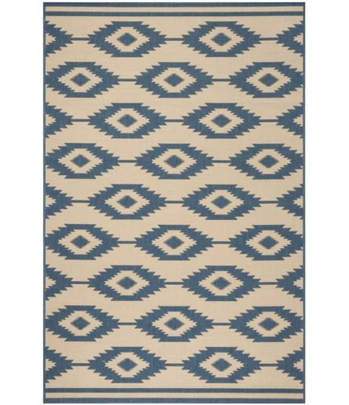Safavieh Linden  Blue / Creme LND171 5 ft. 3 in. X 7 ft. 6 in. Rectangle Rug