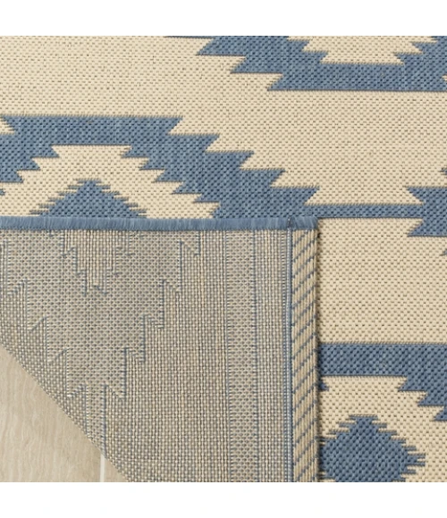 Safavieh Linden  Blue / Creme LND171 5 ft. 3 in. X 7 ft. 6 in. Rectangle Rug