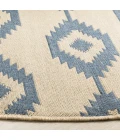 Safavieh Linden  Blue / Creme LND171 6 ft. 7 in. X 6 ft. 7 in. Round Rug