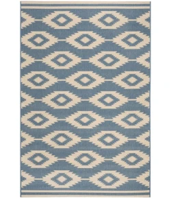 Safavieh Linden  Cream / Blue LND171 5 ft. 3 in. X 7 ft. 6 in. Rectangle Rug