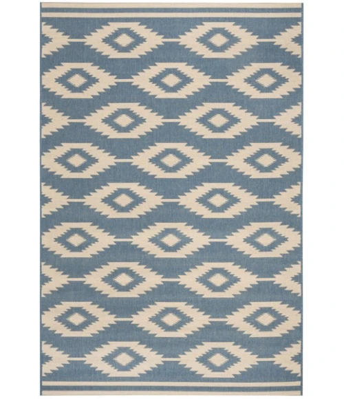 Safavieh Linden  Cream / Blue LND171 5 ft. 3 in. X 7 ft. 6 in. Rectangle Rug