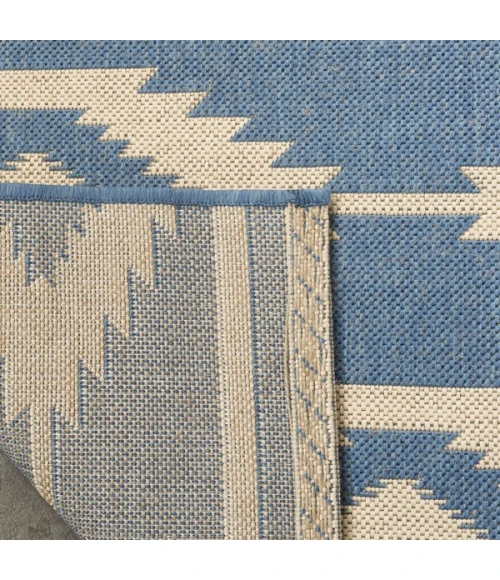 Safavieh Linden  Cream / Blue LND171 5 ft. 3 in. X 7 ft. 6 in. Rectangle Rug