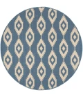 Safavieh Linden  Cream / Blue LND171 6 ft. 7 in. X 6 ft. 7 in. Round Rug